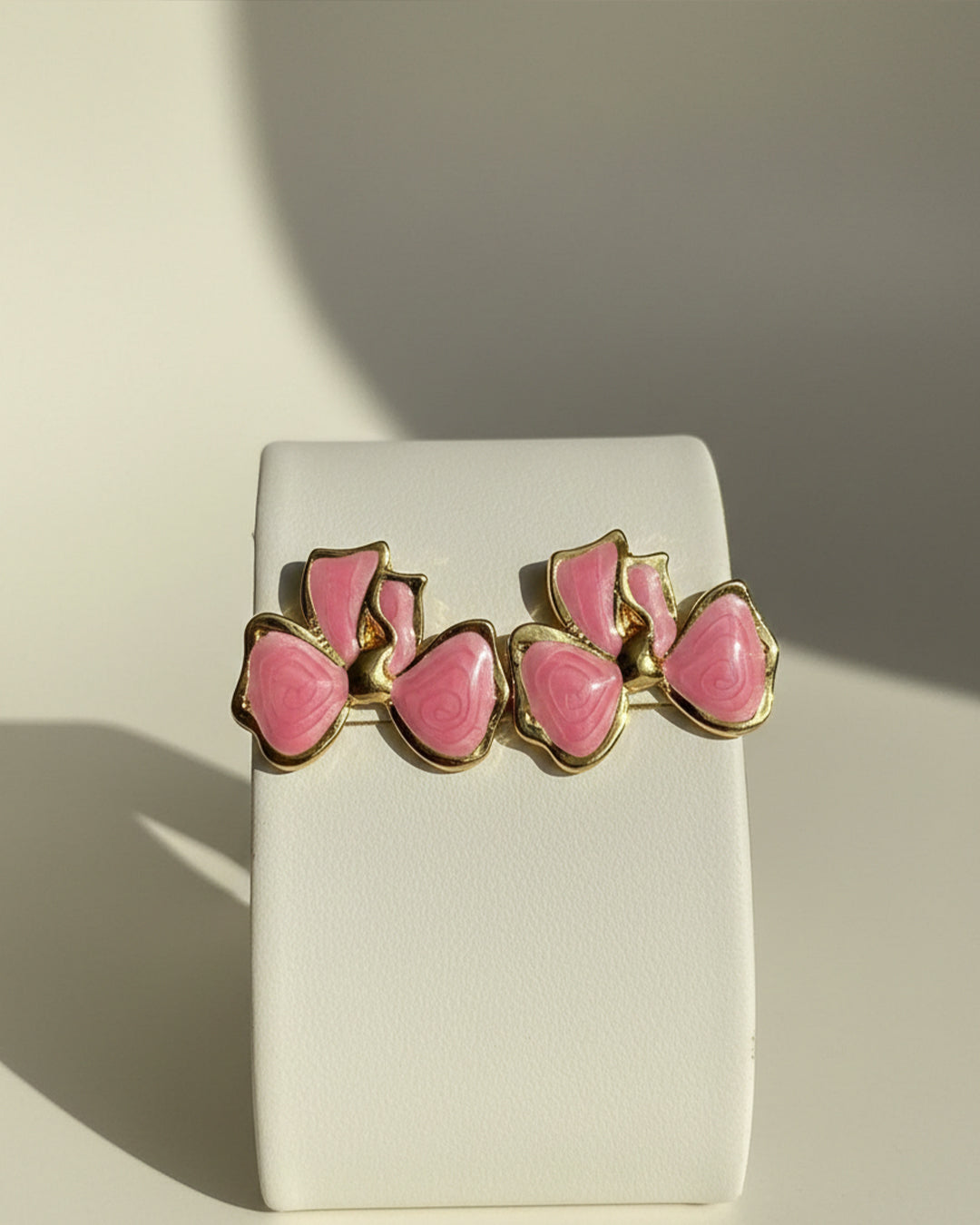 Enamel Gold Plated Stud Earring