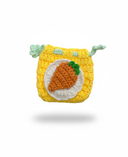 Handmade Crochet Carrot Pouch