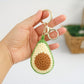 Crochet Avocado Keychain