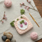 Handmade Crochet Pink Cherry Pouch