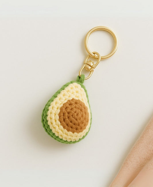 Crochet Avocado Keychain