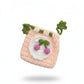 Handmade Crochet Pink Cherry Pouch