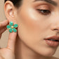 Blue Flower Stud Earrings