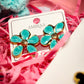 Blue Flower Stud Earrings