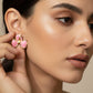 Enamel Gold Plated Stud Earring