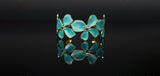 Floral Blue Enamel Bracelet