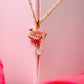 Gold Plated Diamond Pendant Necklace Chain for Girls and Women