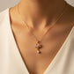 Gold Plated Diamond Pendant Necklace Chain for Girls and Women